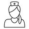 Professional nurse icon, outline style