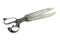 Professional old large tailor scissors on white backround