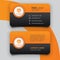 Professional orange black business card template design