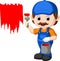 Professional painter cartoon