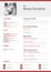 Professional personal resume cv in simple red white design