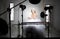 Professional photography studio showing behind the scenes lights