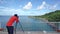 Professional photography take a photo or video landscape view Laem Phromthep viewpoint popular landmark in Phuket Thailand Viewpoi