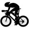 Professional racing cyclist, sport cyclist riding a racing bike, triathlon street sport Aero road bike in motion. Detailed vector