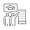 professional school line icon vector illustration