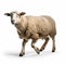 Professional Sheep Photo: Full Body, Uhd, White Background, Realistic