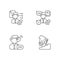 Professional skills development linear icons set