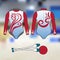 Professional sports uniform for rhythmic gymnastics. Isolated image.