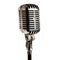 Professional stage microphone, isolated on transparent background.