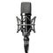 Professional studio microphone, isolated on transparent background.