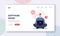 Professional Technical Help, Client Support, Software Bug Landing Page Template. Man Office Worker Character with Laptop