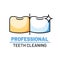 Professional teeth cleaning isolated logo