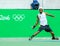 Professional tennis player  Dustin Brown of Germany in action during singles first round match of the Rio 2016 Olympic Games