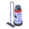 Professional vacuum cleaner icon, isometric style