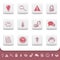 Professional web icons buttons vector set 2