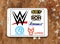 Professional wrestling shows and federations logos and icons like wwe, nxt