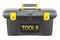 Professional yellow toolbox isolated on a white background