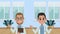 professionals doctors couple medical animation