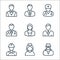 professions line icons. linear set. quality vector line set such as spy, nurse, technician, employee, babysitter, doctor, doctor,