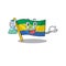 Professor flag gabon flown on mascot pole