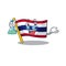 Professor flag thailand isolated with the character