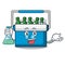 Professor freezer bag character cartoon