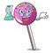 Professor lollipop with sprinkles character cartoon