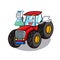 Professor tractor character cartoon style