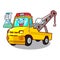 Professor truck tow the vehicle with mascot