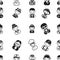 Proffesion pattern icons in black style. Big collection of proffesion vector symbol stock illustration