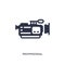 proffesional video camera icon on white background. Simple element illustration from cinema concept