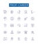 Profi career line icons signs set. Design collection of Professional, Career, Advancement, Success, Growth, Promotion