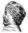 Profile of Charlemagne, vintage illustration