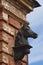 Profile of a horse`s head on the wall an abandoned 19th-century stud farm