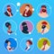 Profile Icon Avatar Image Group Business People Diverse Ethnic Mix Race Banner