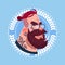 Profile Icon Male Emotion Avatar, Hipster Man Cartoon Portrait Angry Face