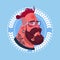 Profile Icon Male Emotion Avatar, Hipster Man Cartoon Portrait Feeling Sick Fever Face