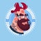Profile Icon Male Emotion Avatar, Hipster Man Cartoon Portrait Happy Smiling Face With Devil Horning
