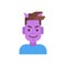 Profile Icon Male Emotion Avatar, Man Cartoon Portrait Happy Smiling Face Devil