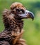 Profile of juvenile Cinereous vultures
