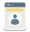 Profile Popup, Web Profile Vector Icon editable