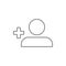 Profile. Simple Sign Of Add Person Button icon. Element of web, minimalistic for mobile concept and web apps icon. Thin line icon