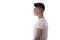 Profile of trendy young man in white t-shirt