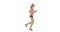 Profile view of sportswoman is running