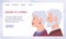 Profiles of senior people. Ageism concept. Unfairness