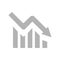 Profit decline icon, loss arrow, vector illustration