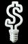 Profit: Dollar ccurrency symbol light bulb isolated