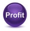 Profit glassy purple round button