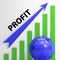 Profit Graph Shows Sales Revenue And Return