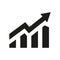 Profit growing icon. Isolated vector icon. Progress bar. Growing graph icon graph sign. Chart increase profit. Growth success